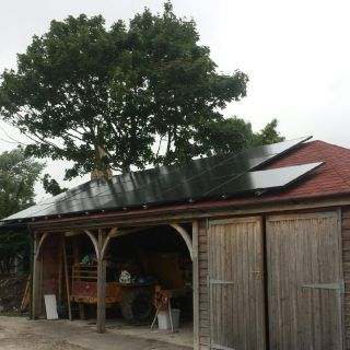 4KW Residential Installation - Tractor Shed Makes Best Use of Sun Facing Roof